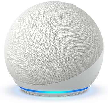 Echo Dot (5th Gen ) | With bigger vibrant sound, helpful routines and Alexa | Glacier White