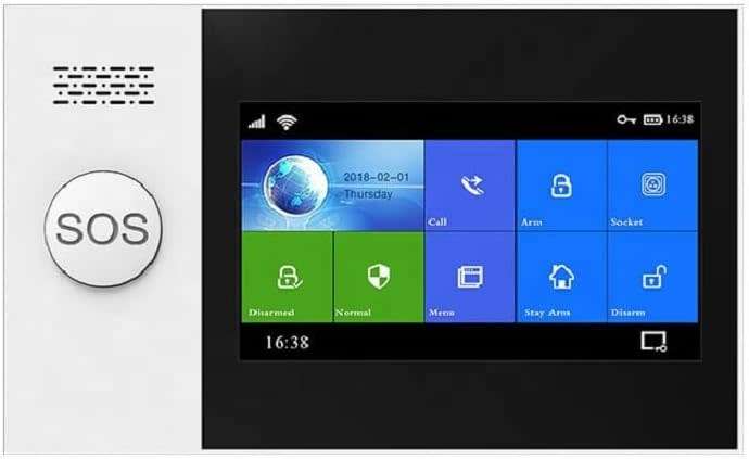 Tuya/ Smart Life Touch Screen Wireless SOS Alarm Home Security Alarm System with GSM&WiFi