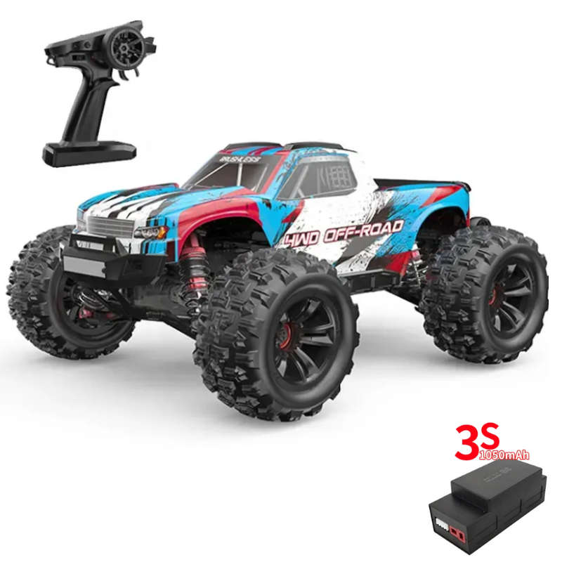 MJX Hyper Go 16208 Brushless 4x4 Monster Truck RC 3S Lipo 1 Battery Bundle 1/16 scale 2.4GHz