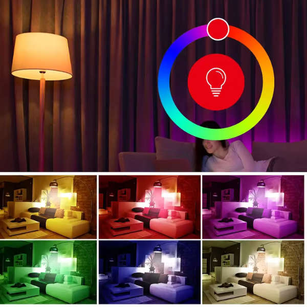 WiFi Smart Bulb E27 9W Tuya RGBCW Lamp Light Led Bulb -Works With Alexa/Google Home 3000K-6500K