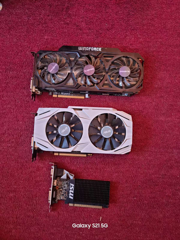 Gtx 1070 8gb, Gtx 760 2gb and Gt 710 2gb