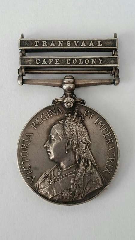 Anglo Boer War Queens South Africa Medal to 9424 Pte M. McCardle. K.O. Scot: Bord: