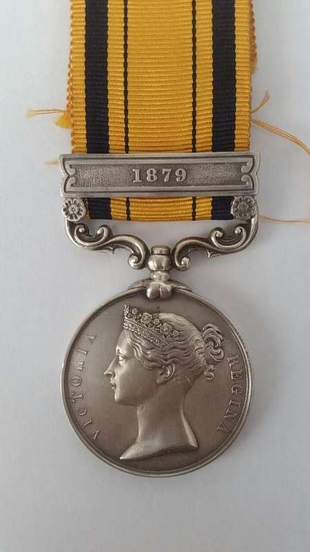 South Africa General Service Medal 1879 Pte R.M. Wright. Queenstown Vol. R Corps