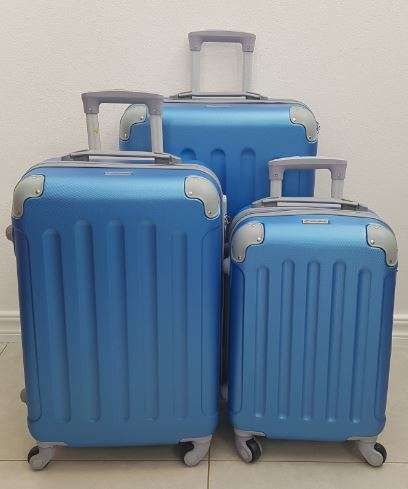 Luggage Sets Suitcases at Factory Prices only R999 3 Piece Set Blue Pink Silver Maroon Purple Black was sold for 999.00 on 7 Aug at 16 01 by LeRoyale in Pretoria Tshwane ID 292928884