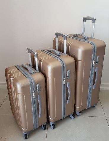 Suitcases : 80cm ABS Hard Shell @ R999 (3 Piece Set) Gold, Blue, Maroon , Silver, Purple, Black