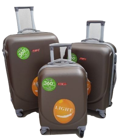 Suitcases : Set of 3 ABS 360 Spinner Suitcases on Special for R999.00 (8 colours)