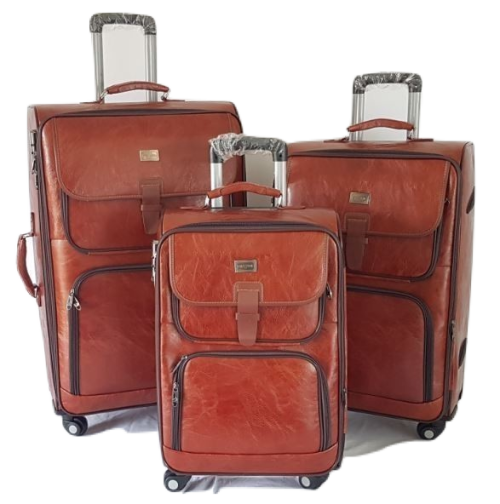 Leather Suitcase Pu 2 EF (3 Piece Set)