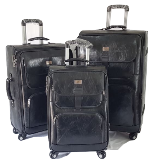 Leather Suitcase Pu 2 EF (3 Piece Set)