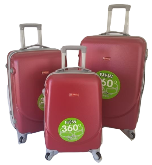 Suitcases : Set of 3 ABS 360 Spinner Suitcases on Special for R1049.00 (12 Colours)