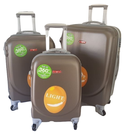 Suitcases : Set of 3 ABS 360 28 inch Spinner Suitcases on Special for R1049.00 (8 colours)