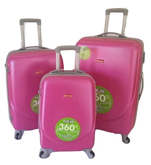 Suitcases : Set of 3 ABS 360 Spinner Suitcases on Special for R999.00 (8 colours)