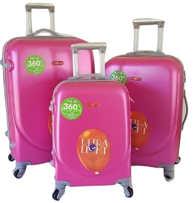 Suitcases : Set of 3 ABS 360 28 inch Spinner Suitcases on Special for R1049.00 (8 colours)