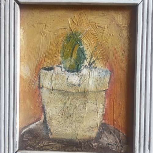 VERY OLD PAINTING SIGNED MULLA DATED 79 NICELY FRAMED
