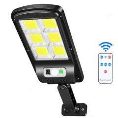 120 LED Solar Wall/Street Light with Remote Control - 120° Wide Angle - PIR Motion Sensor