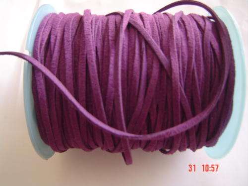 Suede/Leather Cord 1.4mm x 3mm Amethyst - Per 50 meters