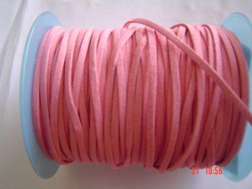 Suede/Leather Cord 1.4mm x 3mm Rose Pink - Per 90meter