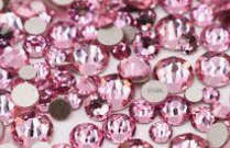 Rhinestones Iron On Flatback Light ROSE PINK SS20 5mm 144 per pack