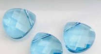 Swarovski 15mm Briolette Pendant in Aquamarine