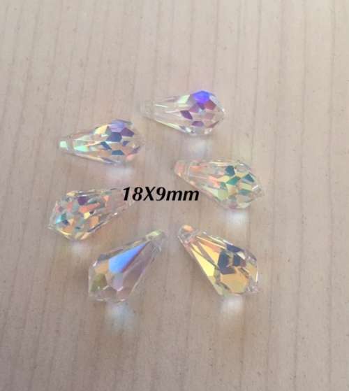 Swarovski Crystal Teardrop Pendant in AB colour 18mm