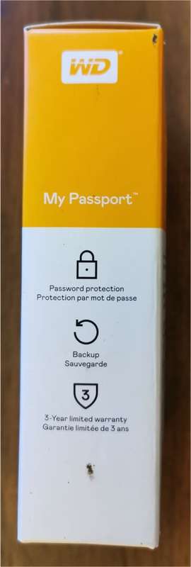 4TB WD Western Digital My Passport 4TB Black External Hard Drive (WDBPKJ0040BBK-WESN)