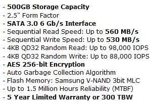 500GB Samsung 870 Evo SATA 2.5Inch SSD Solid State Drive (MZ-77E500BW)