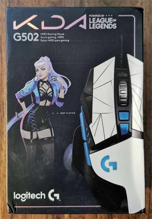 Logitech G502 Hero League of Legends K/DA Gaming Mouse - USB - White (910-006098)