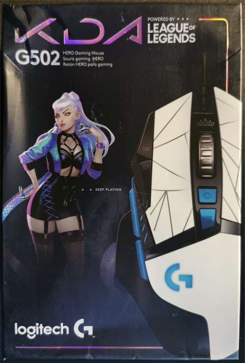Logitech G502 Hero League of Legends K/DA Gaming Mouse - USB - White (910-006098)