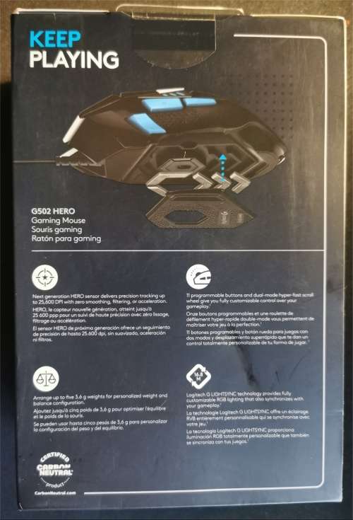 Logitech G502 Hero League of Legends K/DA Gaming Mouse - USB - White (910-006098)