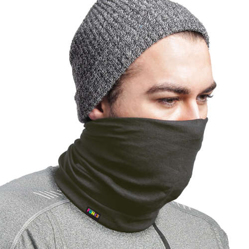 Plain Black FUNkiBand - Seamless Microfibre Tubular Bandana (Buff)