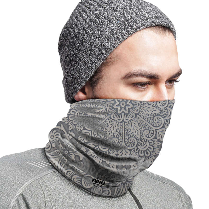FUNki Grey Lace Tubular Bandana (Buff)