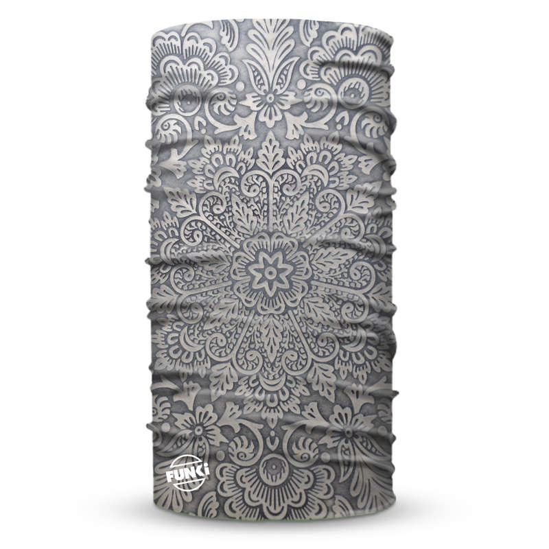 FUNki Grey Lace Tubular Bandana (Buff)