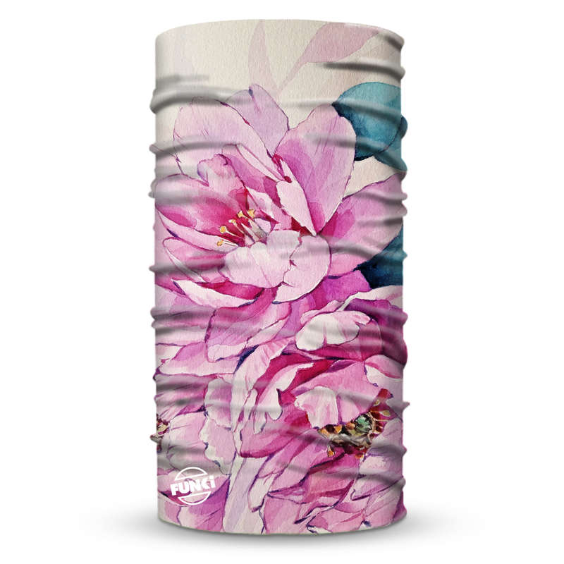 FUNki Watercolour Floral Tubular Bandana (Buff)
