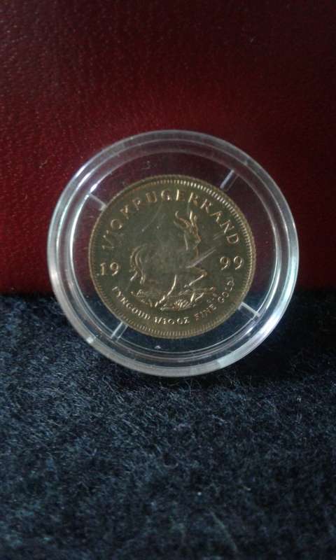 GOLD 1999 PAUL KRUGER RAND 22 CT SOLID GOLD WEIGHT 3.39 GRAM