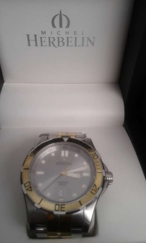 MICHELE HERBELIN EXCLUSIVE UPMARKET MENS AUTOMATIC WATCH IN BOX
