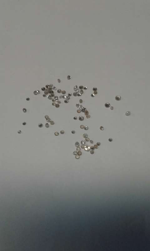 86 X MIXED SMALL GENUINE DIAMONDS ROUND 0.005 CT AND 0.01 CT  COLOR G - K  CLARITY SI- VS