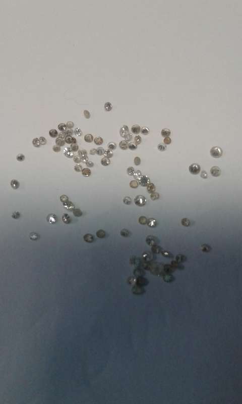 86 X MIXED SMALL GENUINE DIAMONDS ROUND 0.005 CT AND 0.01 CT  COLOR G - K  CLARITY SI- VS