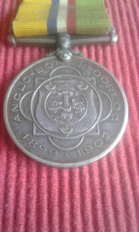 ANGLO BOERE OORLOG 1899 -1902 MEDAL  to BURGER C.P DU PLESSIS