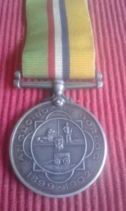 ANGLO BOERE OORLOG 1899 -1902 MEDAL  to BURGER C.P DU PLESSIS