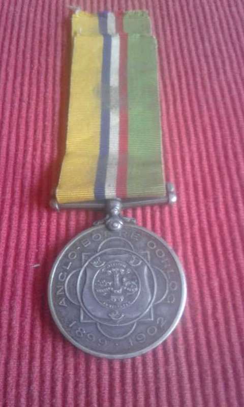 ANGLO BOERE OORLOG 1899 -1902 MEDAL  to BURGER C.P DU PLESSIS