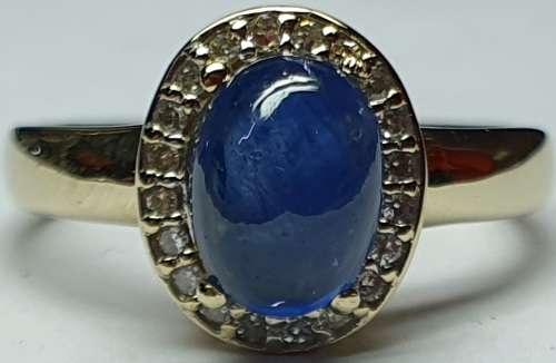 9ct Sapphire & Diamond Ring