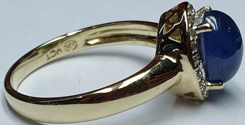 9ct Sapphire & Diamond Ring