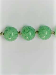 `Extremely Beautiful` ANTIQUE `JADE BEAD` Necklace, with 96 Jade Beads (960 Cara