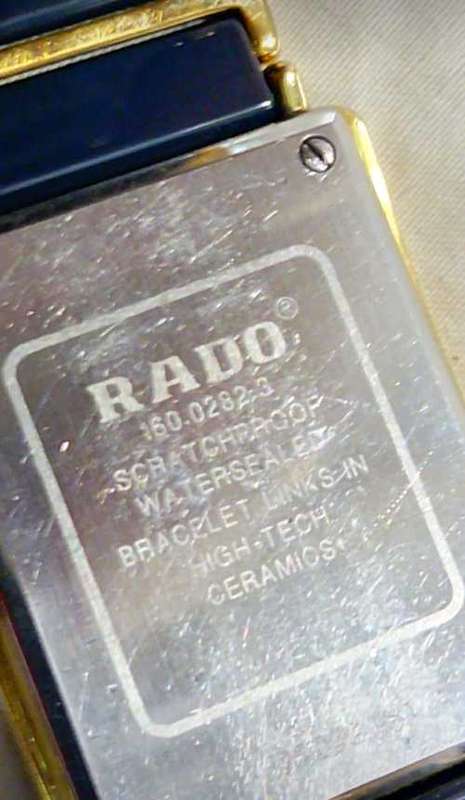 VALUED at R22000, ``RADO JUBILE` Titanium Scratchproof GOLD Case and Strap.