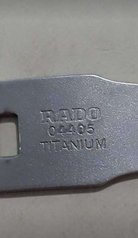 VALUED at R22000, ``RADO JUBILE` Titanium Scratchproof GOLD Case and Strap.