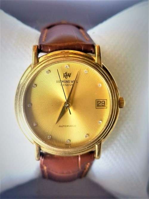 RAYMOND WEIL `18 Carat Gold and Diamond Watch (!0 Micron Gold)