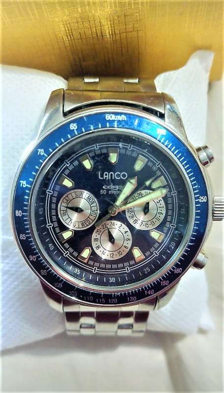 `R30.000 VALUE` Rare VINTAGE LANCO Pilots / Divers WATCH( Extra Wide Casing) Stainless Steel.