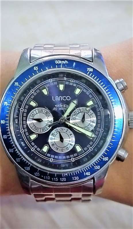 `R30.000 VALUE` Rare VINTAGE LANCO Pilots / Divers WATCH( Extra Wide Casing) Stainless Steel.