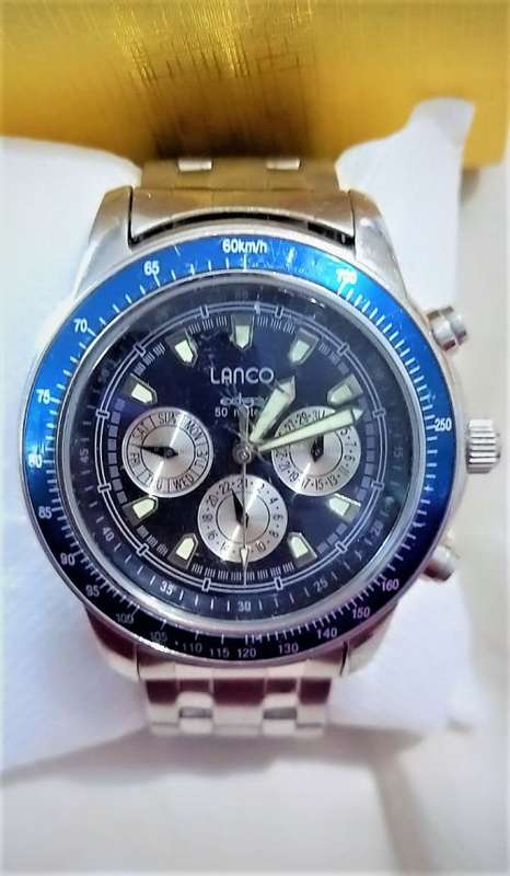 `R30.000 VALUE` Rare VINTAGE LANCO Pilots / Divers WATCH( Extra Wide Casing) Stainless Steel.