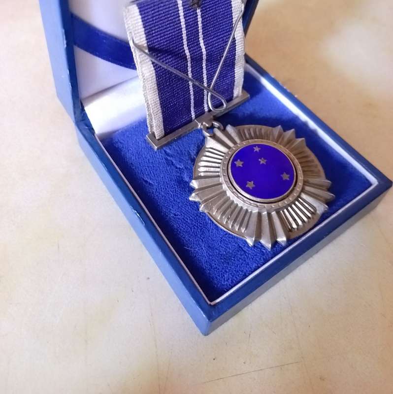 ` Very Rare` Full size Numbered `SOUTHERN CROSS MEDAL` (925 Silver)