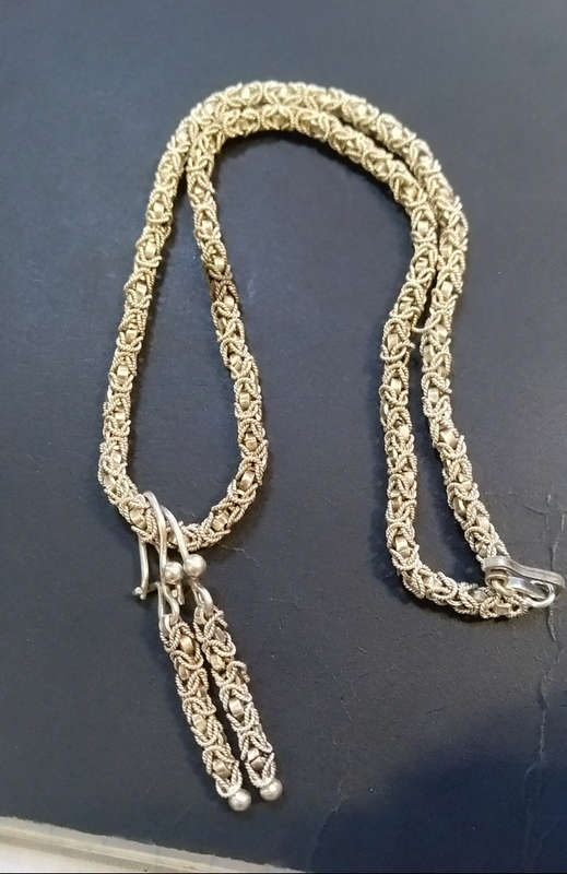 ` Byzantine `Year 330 - 1453` Solid Silver Necklace with Earrings `COLLECTORS ITEM`
